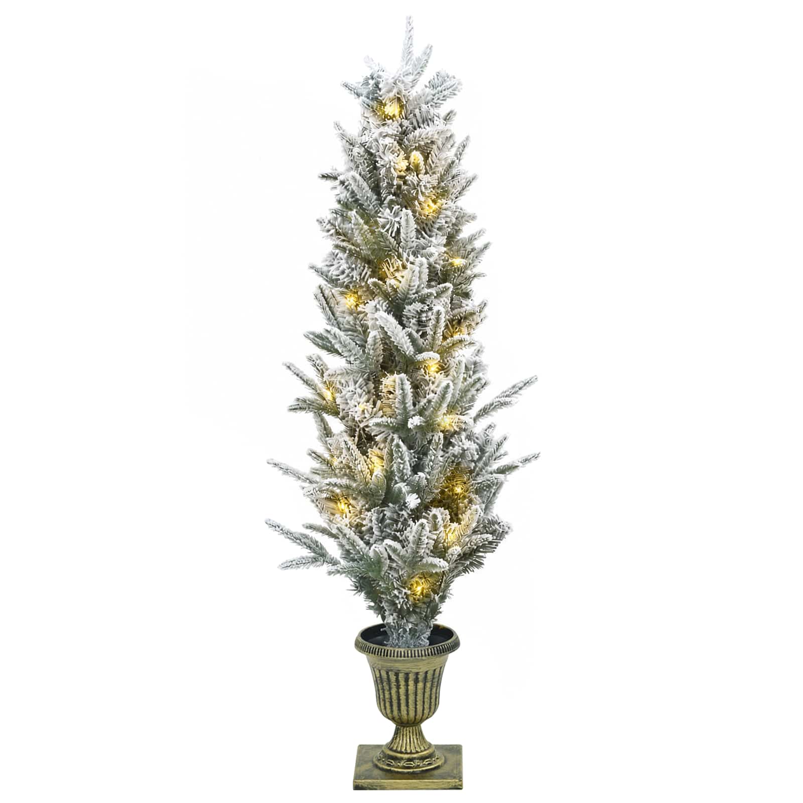 Albero di Natale Mini 120 cm 275 LED Bianco caldo PVC e PE