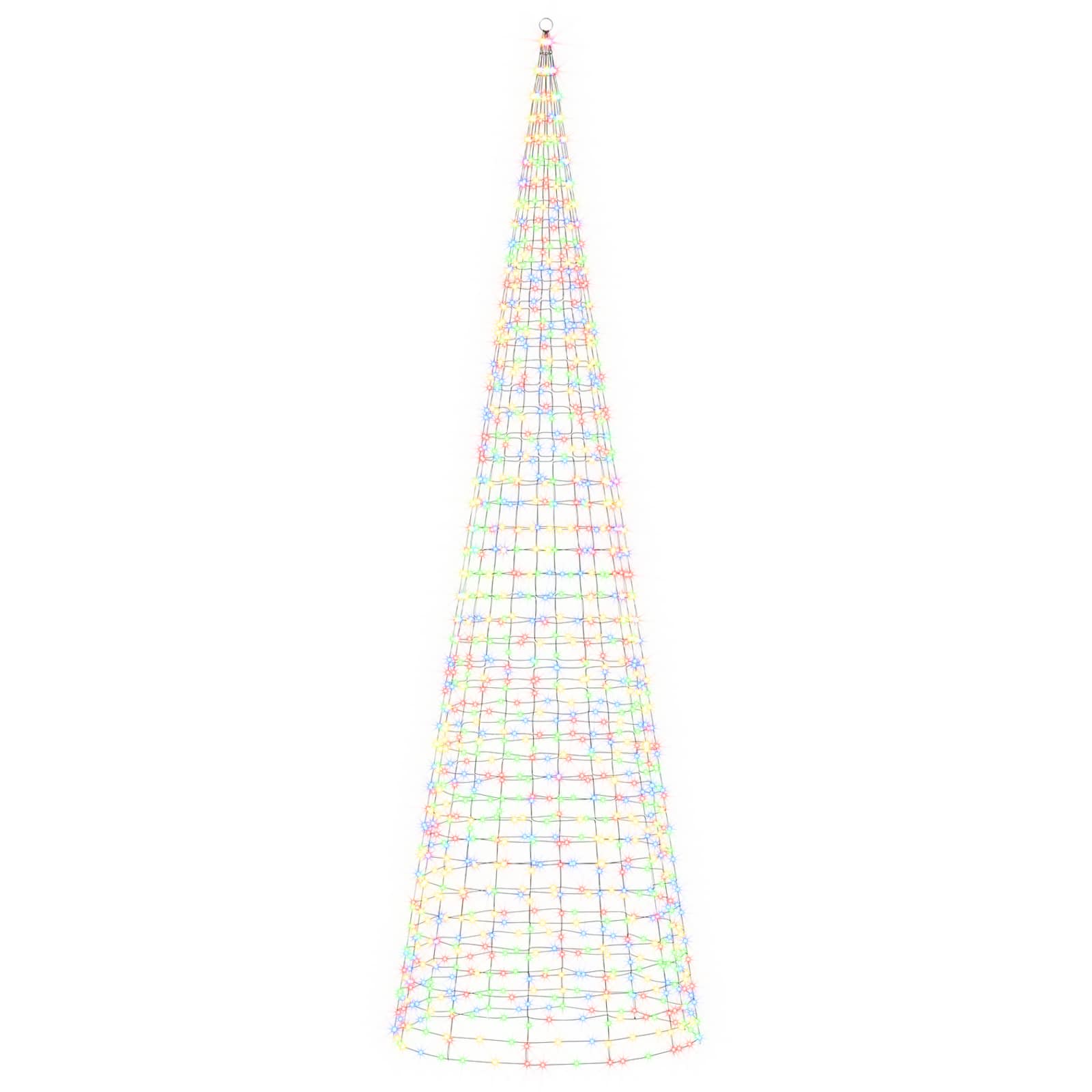 Luci per albero di Natale con picchetti e asta per bandiera
