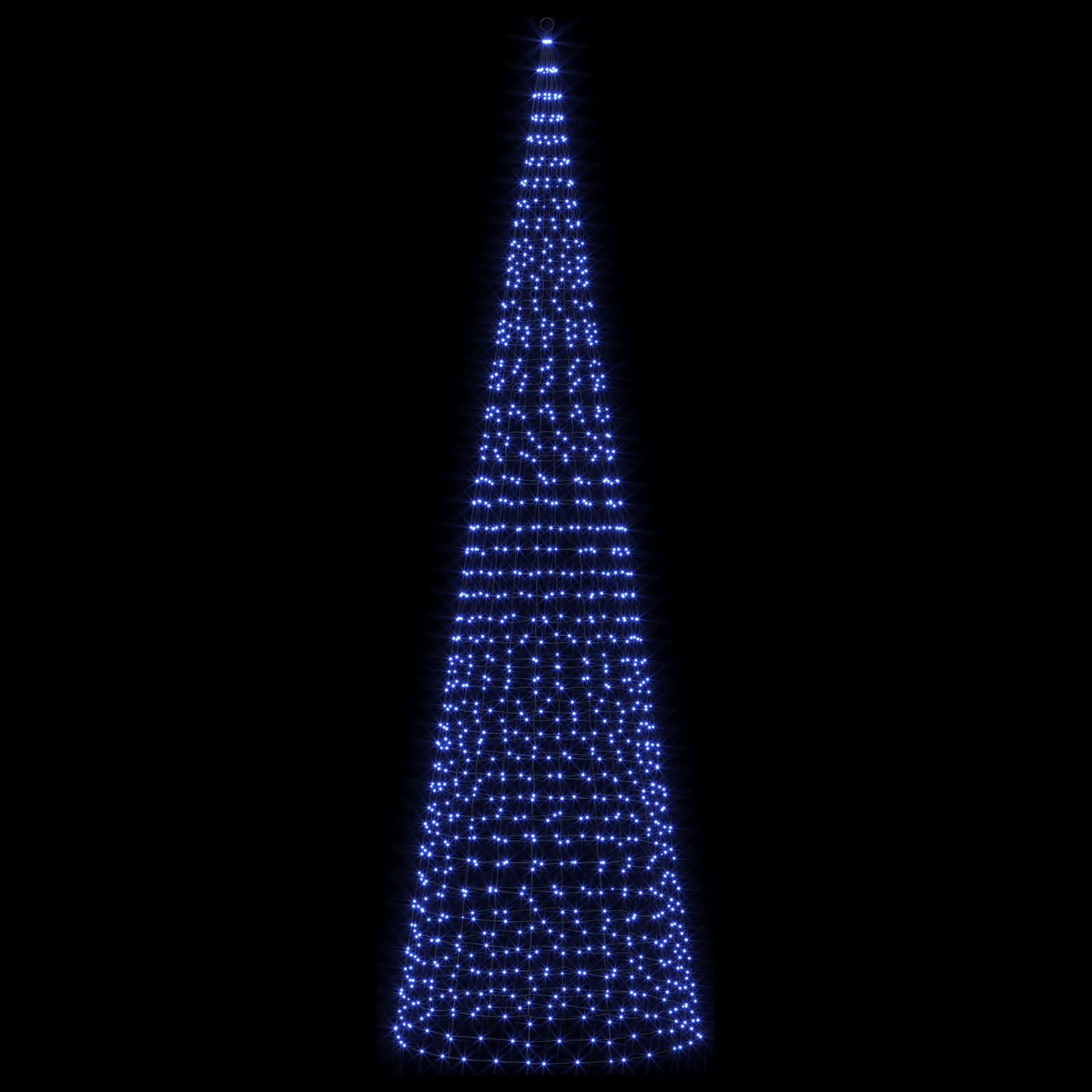 Luci per albero di Natale con picchetti e asta per bandiera