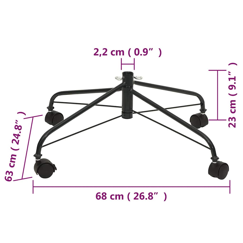 Supporto con Ruote per Albero di Natale 68x63x23 cm
