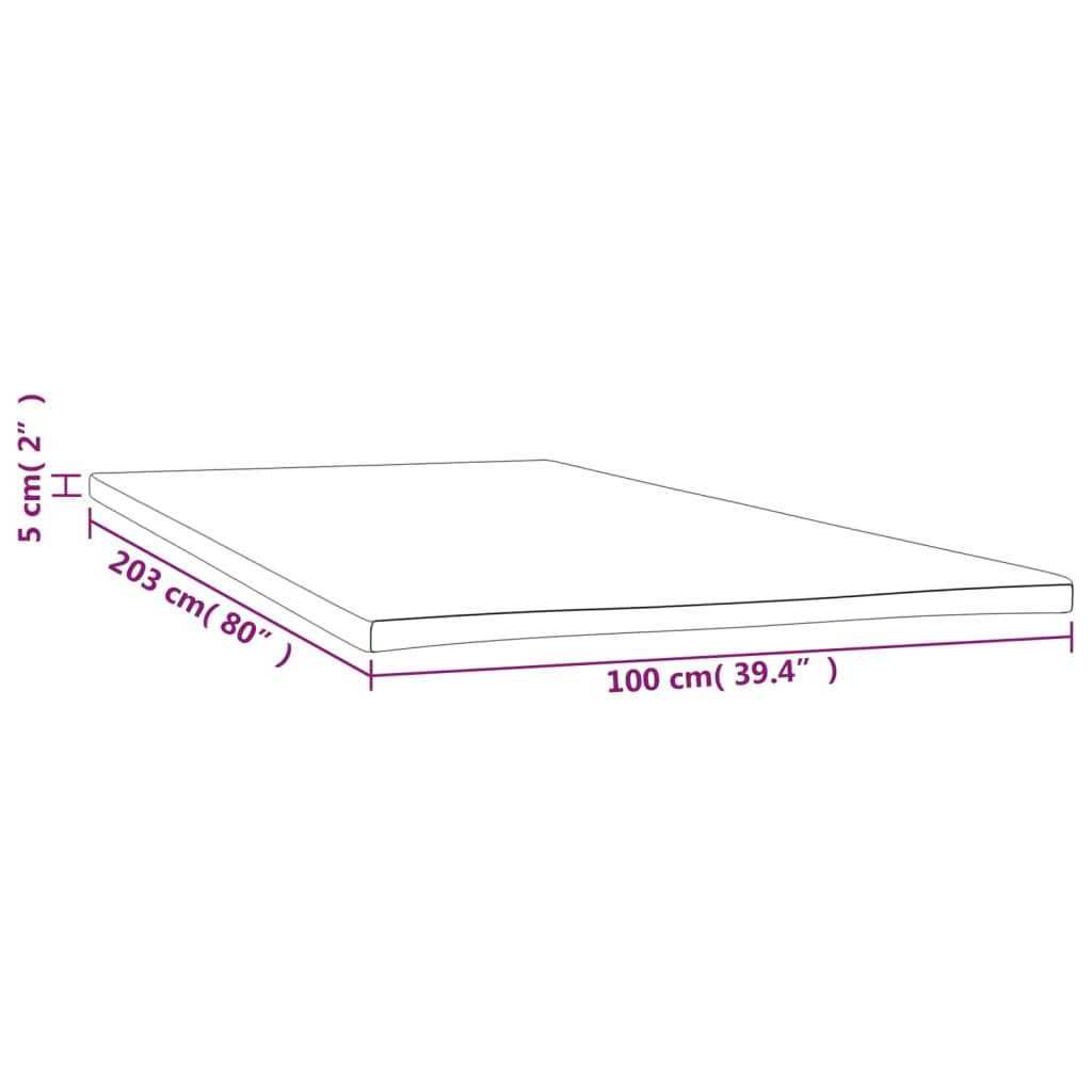 Coprimaterasso 100x203x5 cm Twin XL