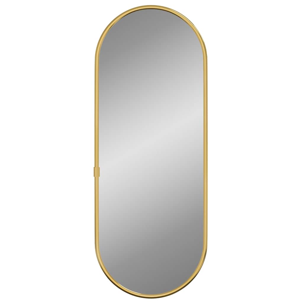 Specchio da Parete Dorato 40x15 cm Ovale