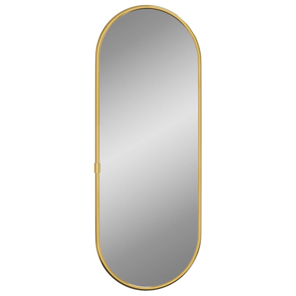 Specchio da Parete Dorato 40x15 cm Ovale