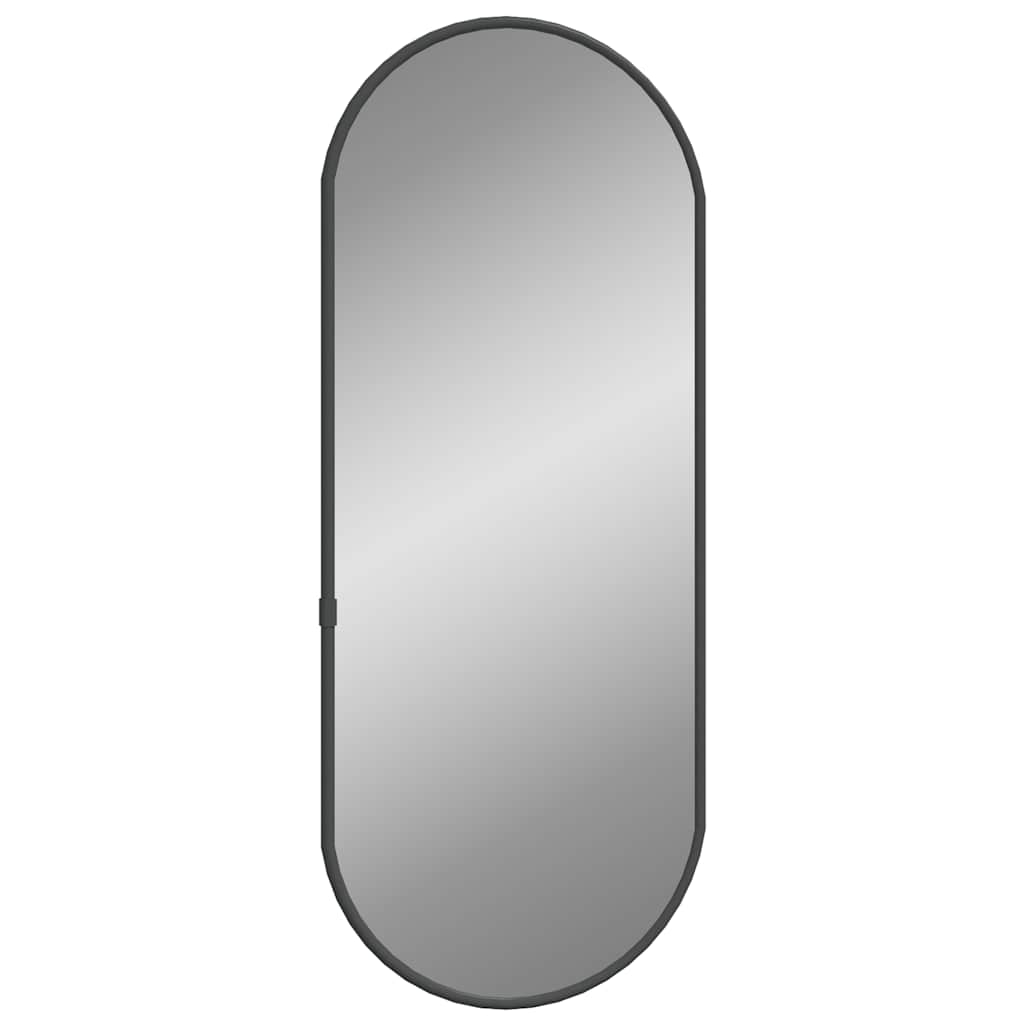 Specchio da Parete Nero 50x20 cm Ovale
