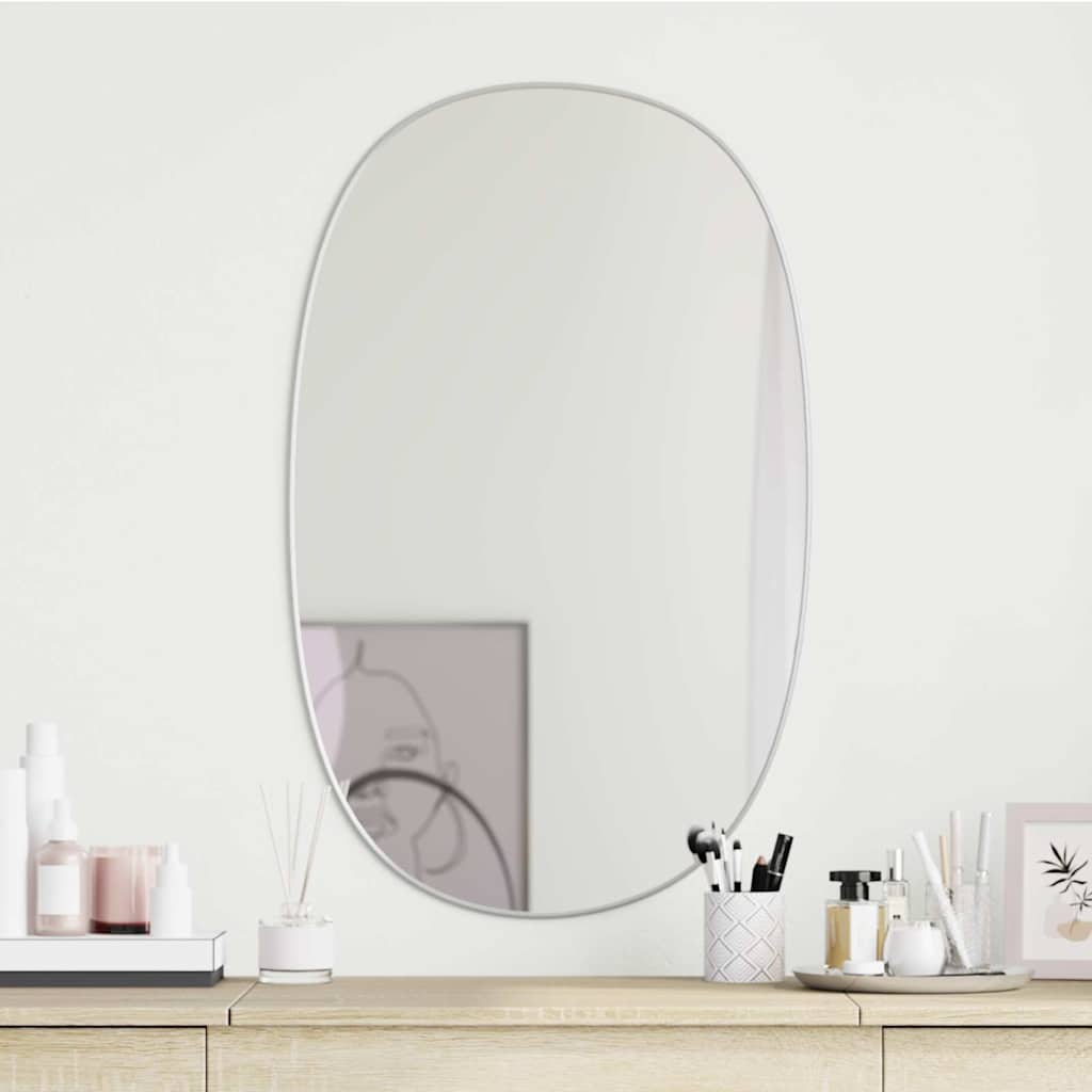 Specchio da Parete Argento 80x50 cm