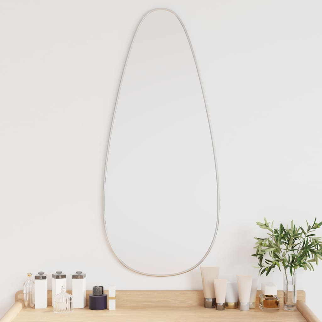 Specchio da Parete Argento 80x35 cm