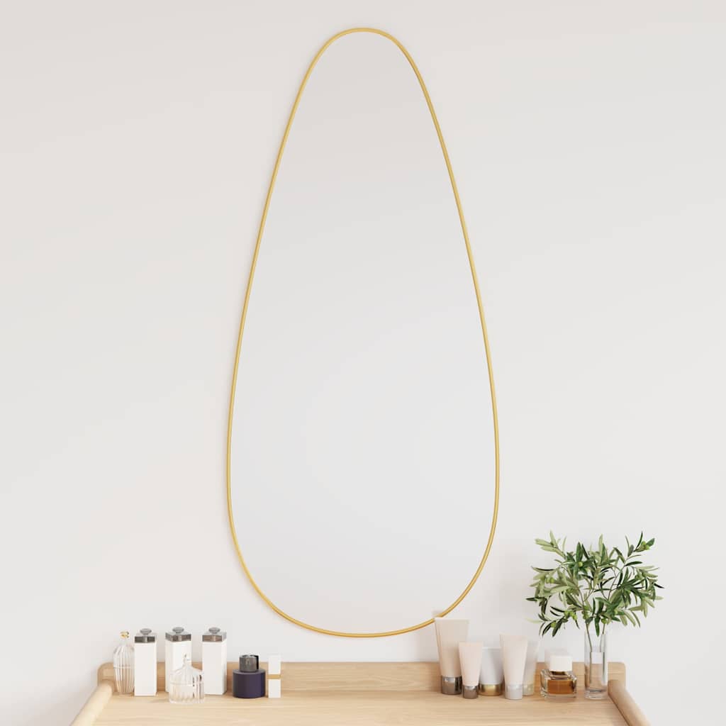Specchio da Parete Dorato 100x45 cm