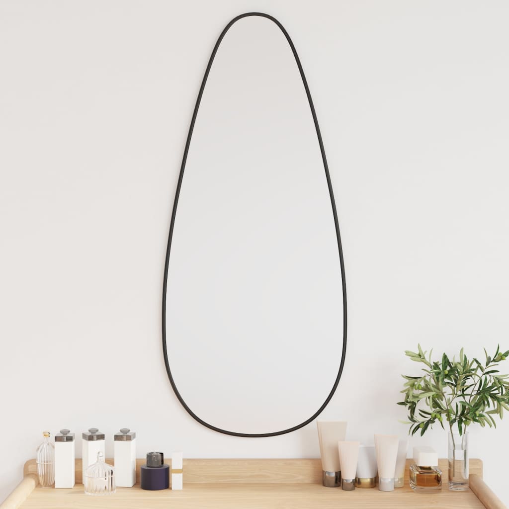 Specchio da Parete Nero 80x35 cm