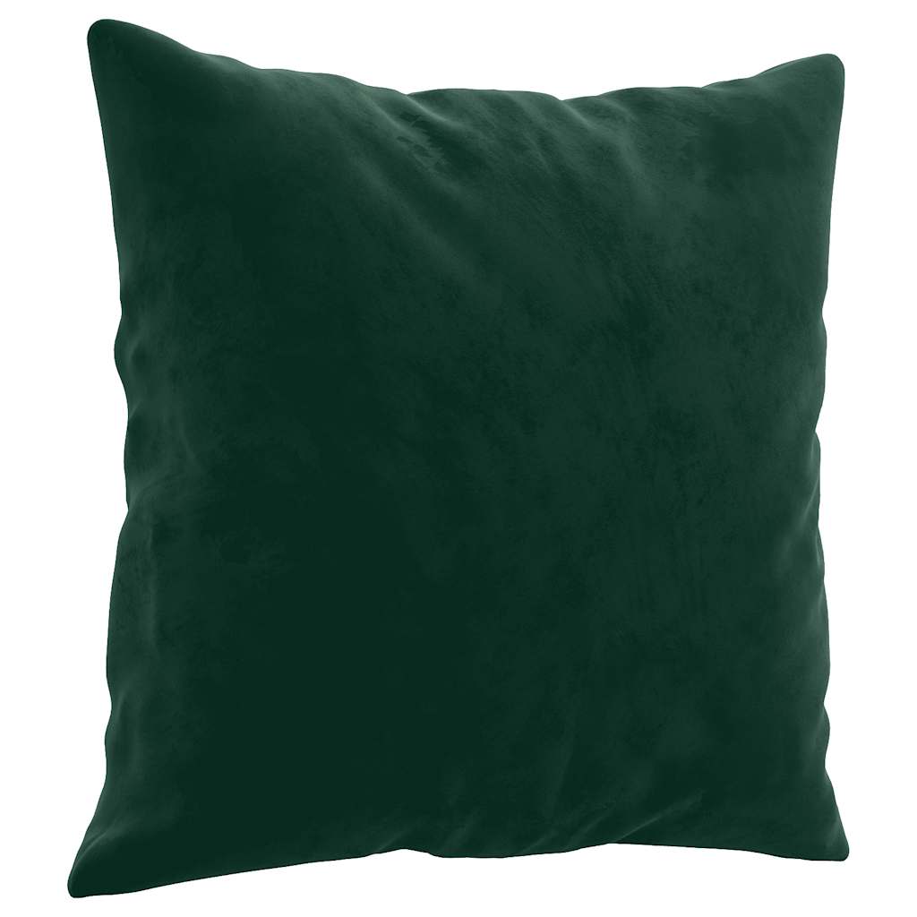 Cuscini Decorativi 2 pz Verde Scuro 40x40 cm in Velluto
