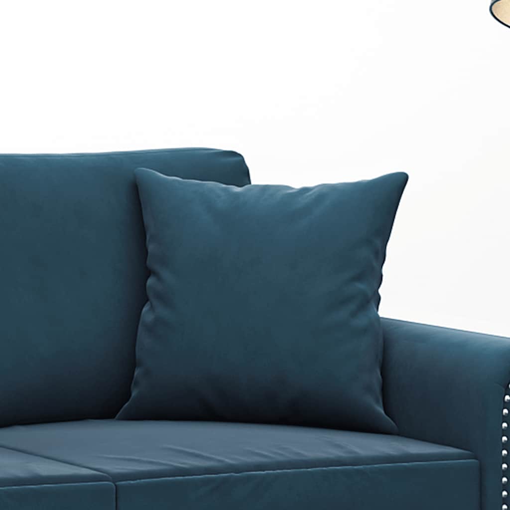 Cuscini Decorativi 2 pz Blu 40x40 cm in Velluto