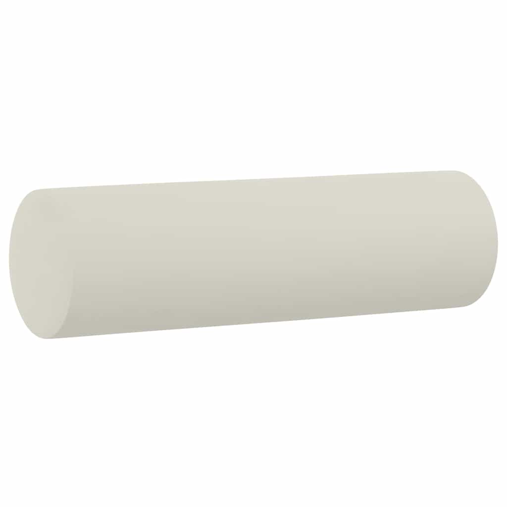 Cuscini Decorativi 2 pz Crema Ø15x50 cm in Velluto