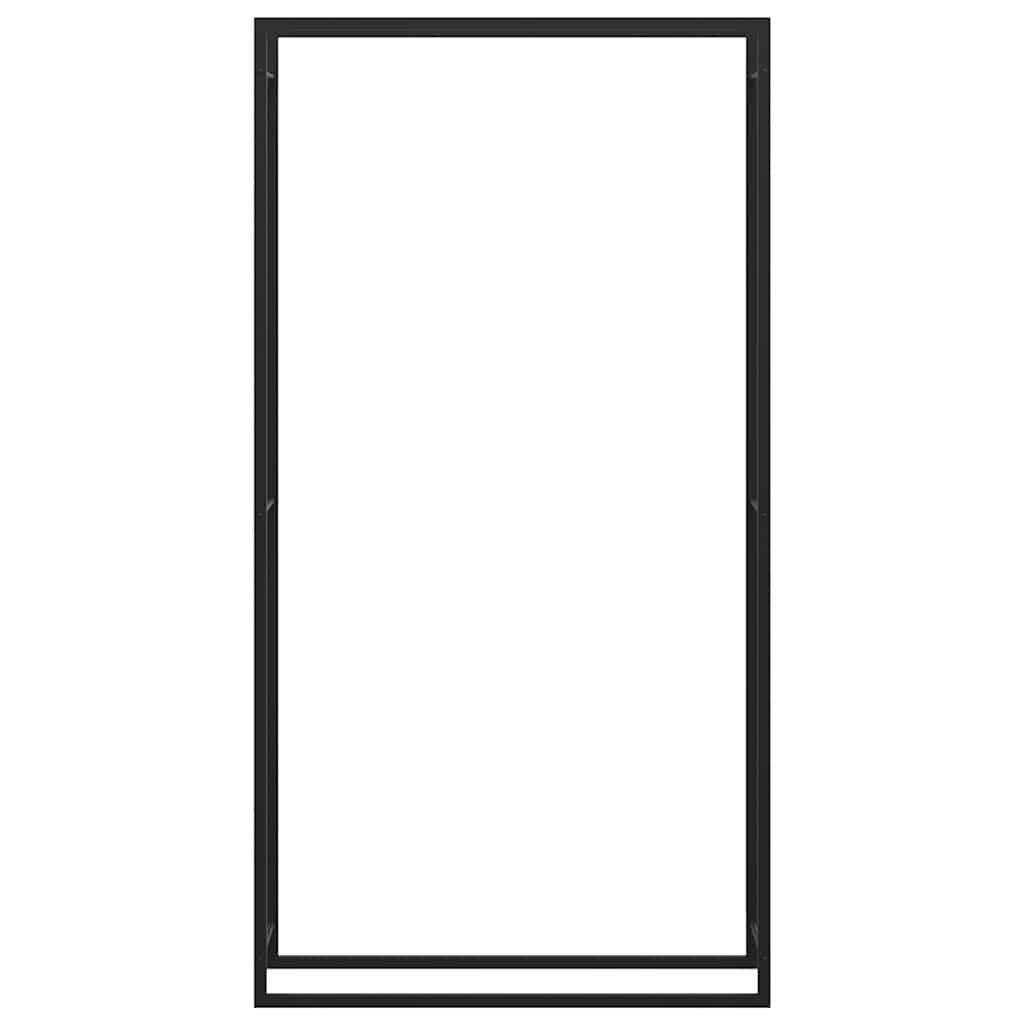 Portalegna Nero Opaco 110x28x214 cm in Acciaio