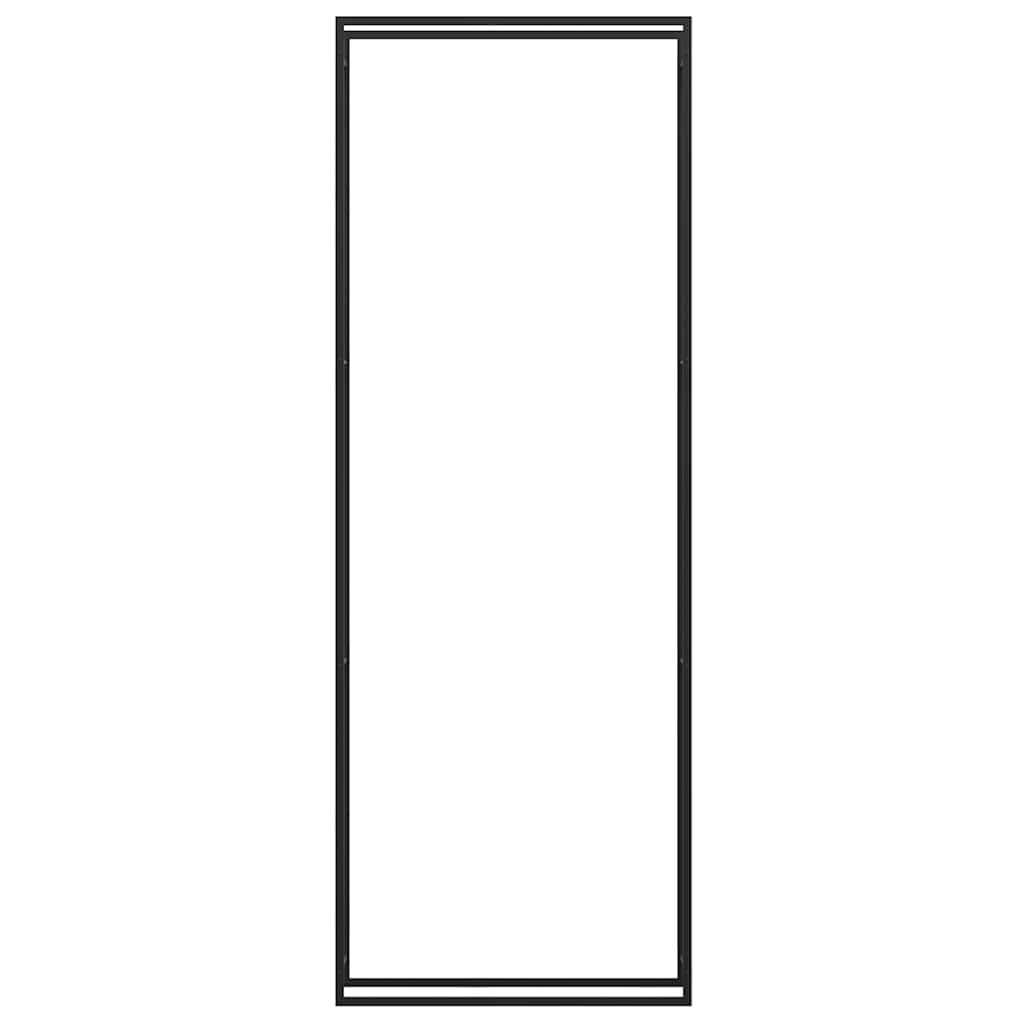 Portalegna Nero Opaco 110x28x312 cm in Acciaio