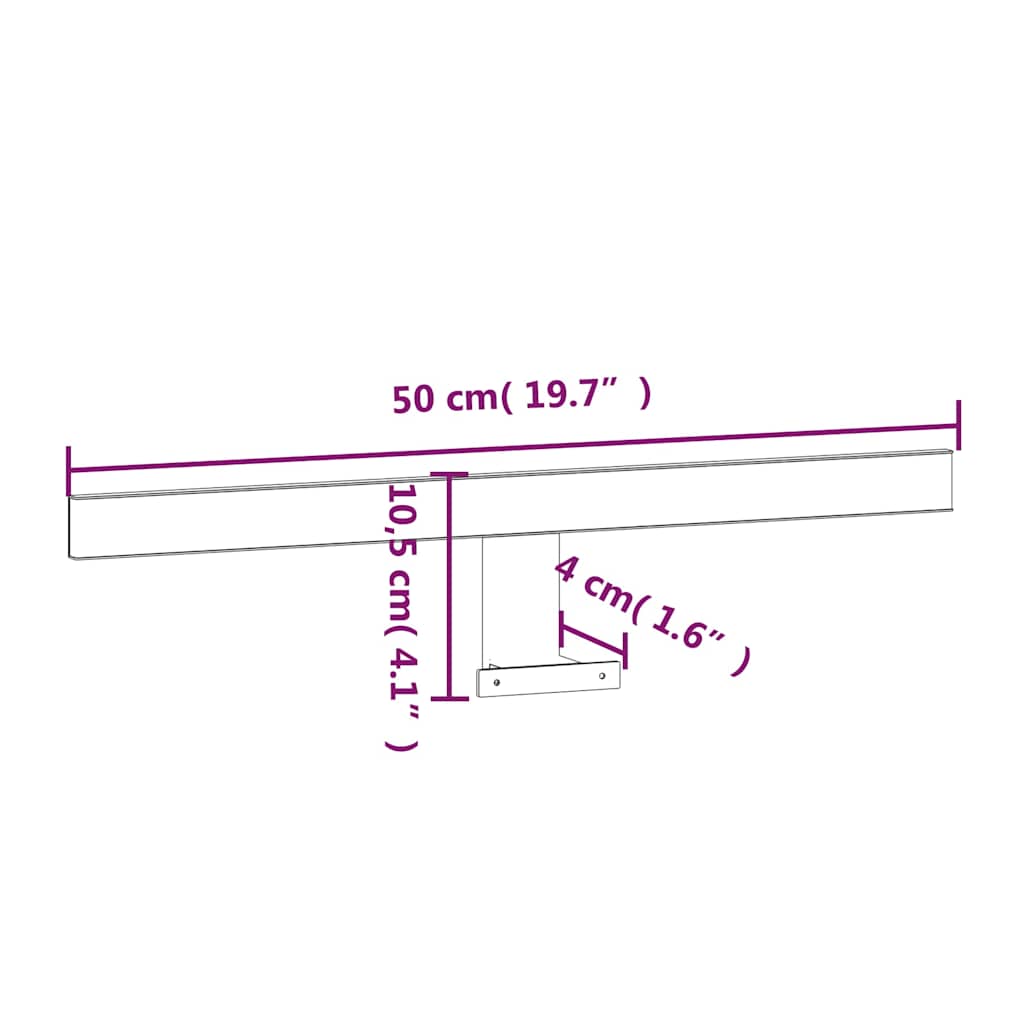Luce a LED per Specchio 7,5 W Bianco freddo 50 cm 6000 K