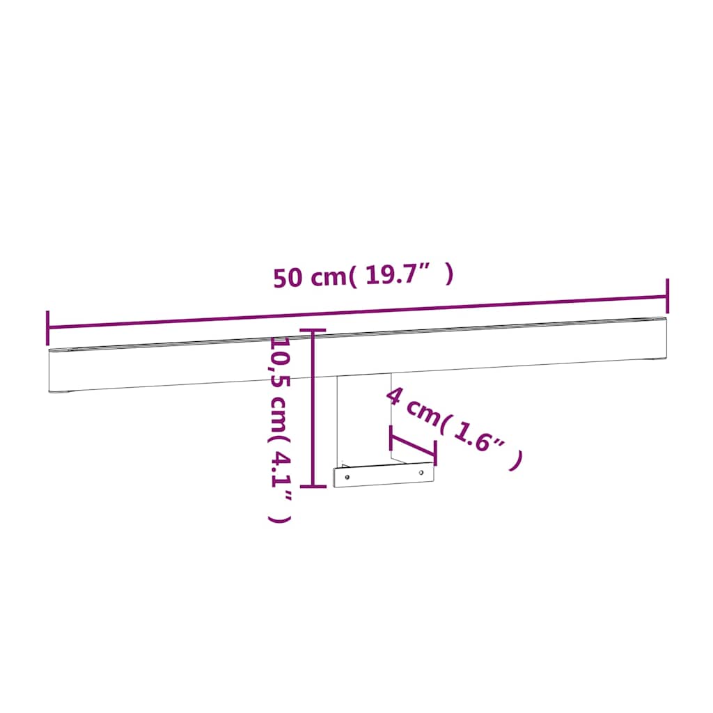 Luce a LED per Specchio 7,5 W Bianco Caldo 50 cm 3000 K