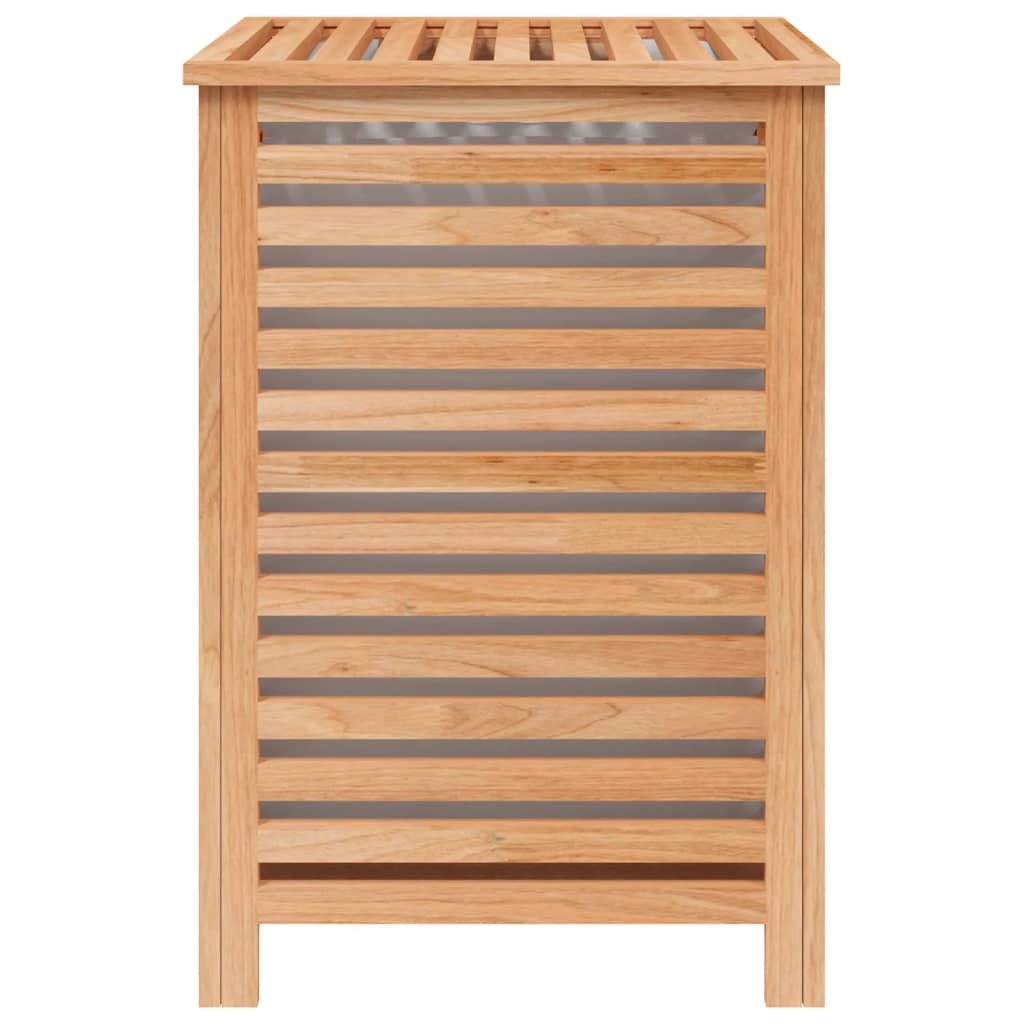 Cesto del Bucato 45x45x65 cm Legno Massello di Noce