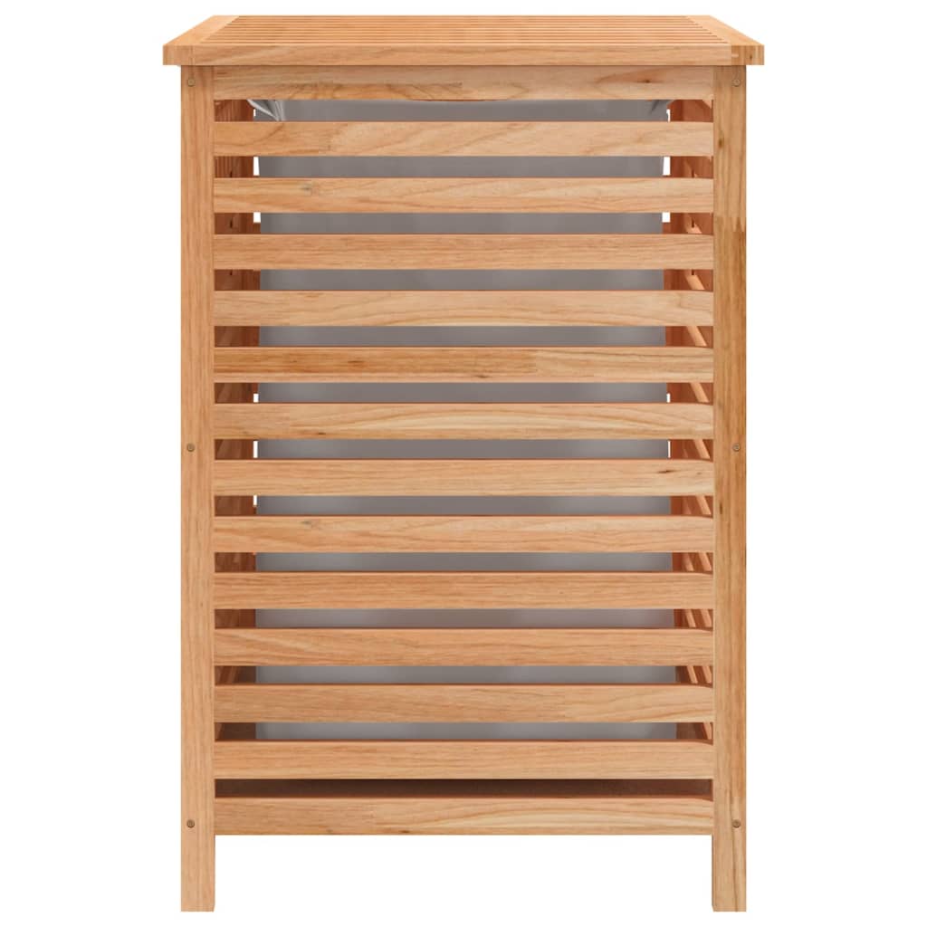 Cesto del Bucato 45x45x65 cm Legno Massello di Noce