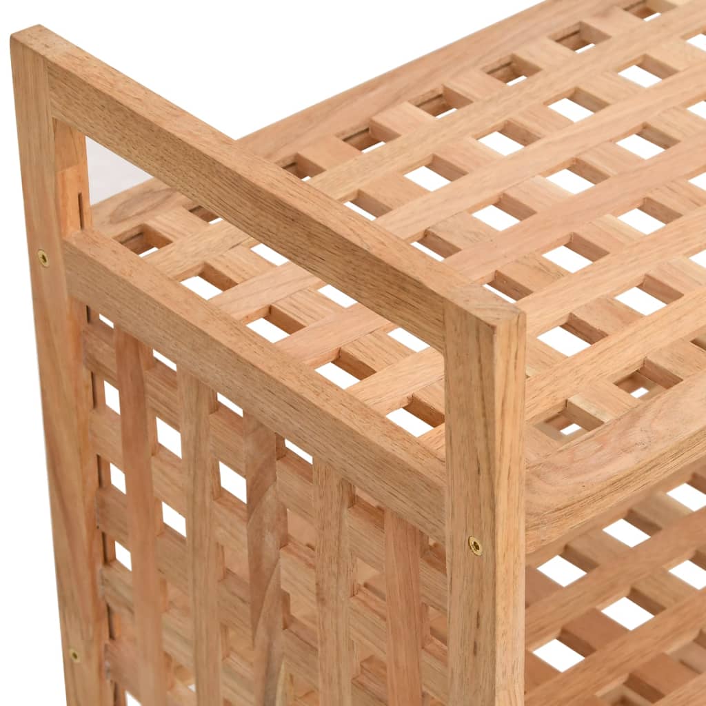 Scarpiera con Cassetto 70x27x81 cm Legno Massello di Noce