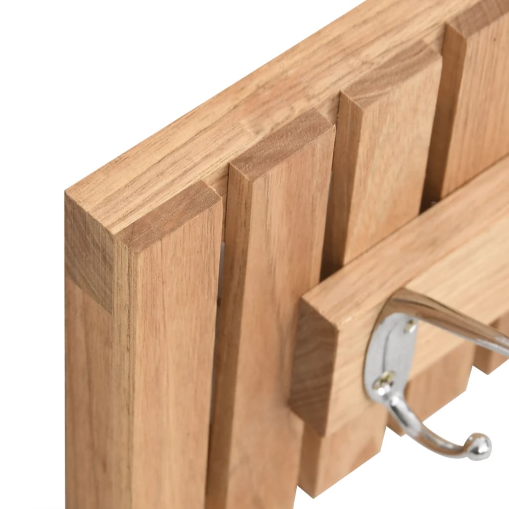 Appendiabiti da Parete 42x8,5x14 cm in Legno Massello di Noce