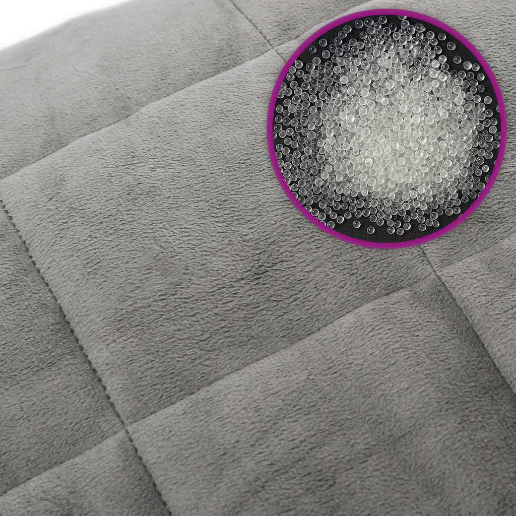 Coperta Ponderata Grigia 155x220 cm 7 kg Tessuto