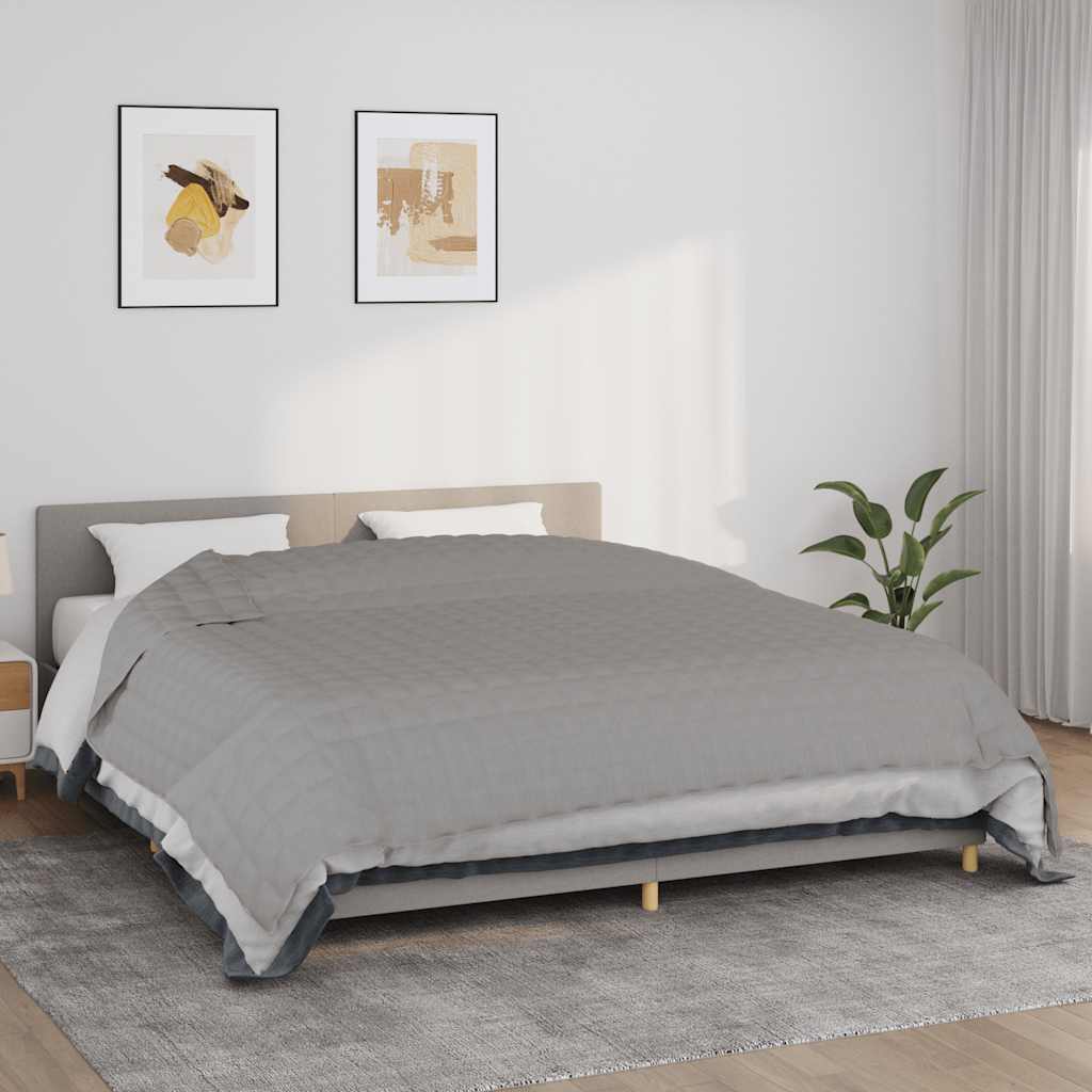 Coperta Ponderata Grigia 220x260 cm 15 kg Tessuto