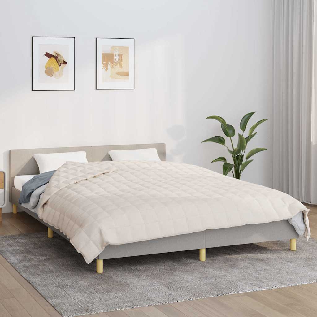 Coperta Ponderata Crema Chiaro 200x225 cm 13 kg Tessuto