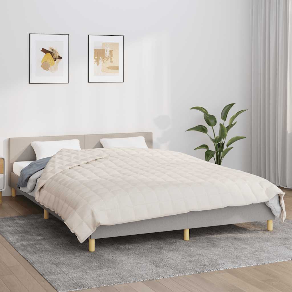 Coperta Ponderata Crema Chiaro 220x235 cm 11 kg Tessuto