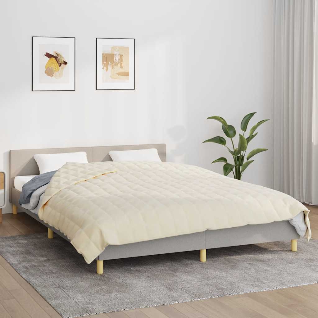 Coperta Ponderata Crema Chiaro 220x235 cm 11 kg Tessuto