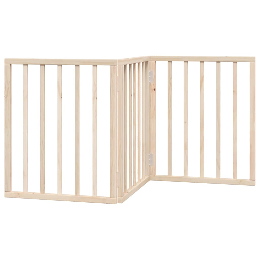 Cancelletto per cani pieghevole a 3 pannelli 150 cm in legno di pioppo