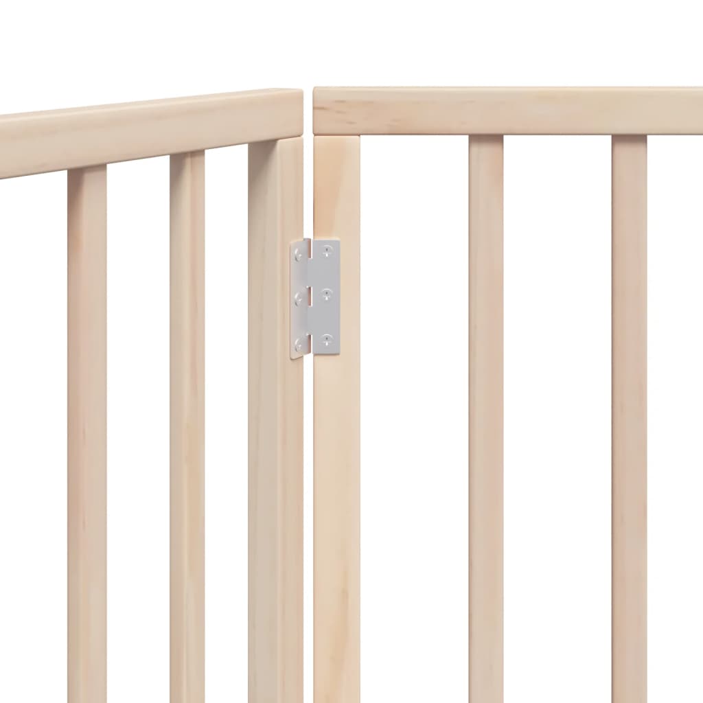 Cancelletto per cani pieghevole a 3 pannelli 150 cm in legno di pioppo
