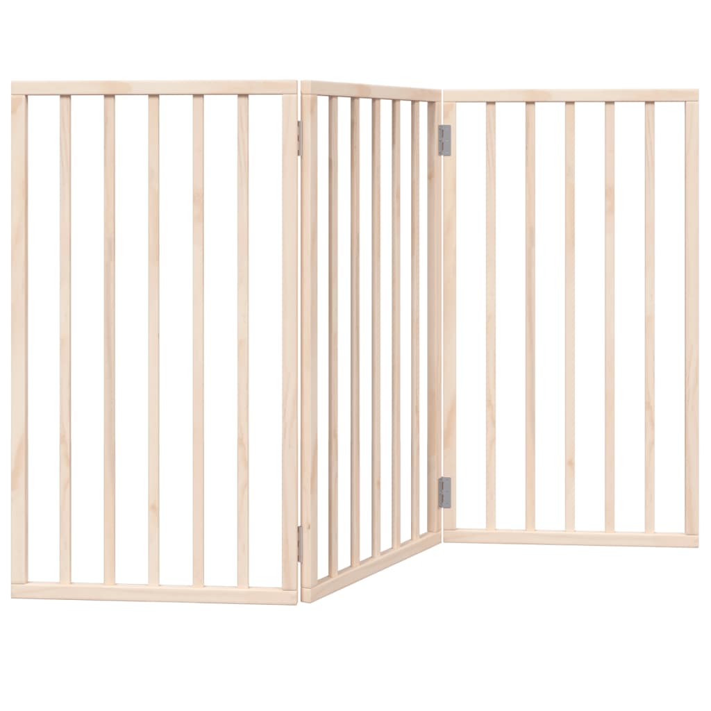 Cancelletto per cani pieghevole a 3 pannelli 150 cm in legno di pioppo