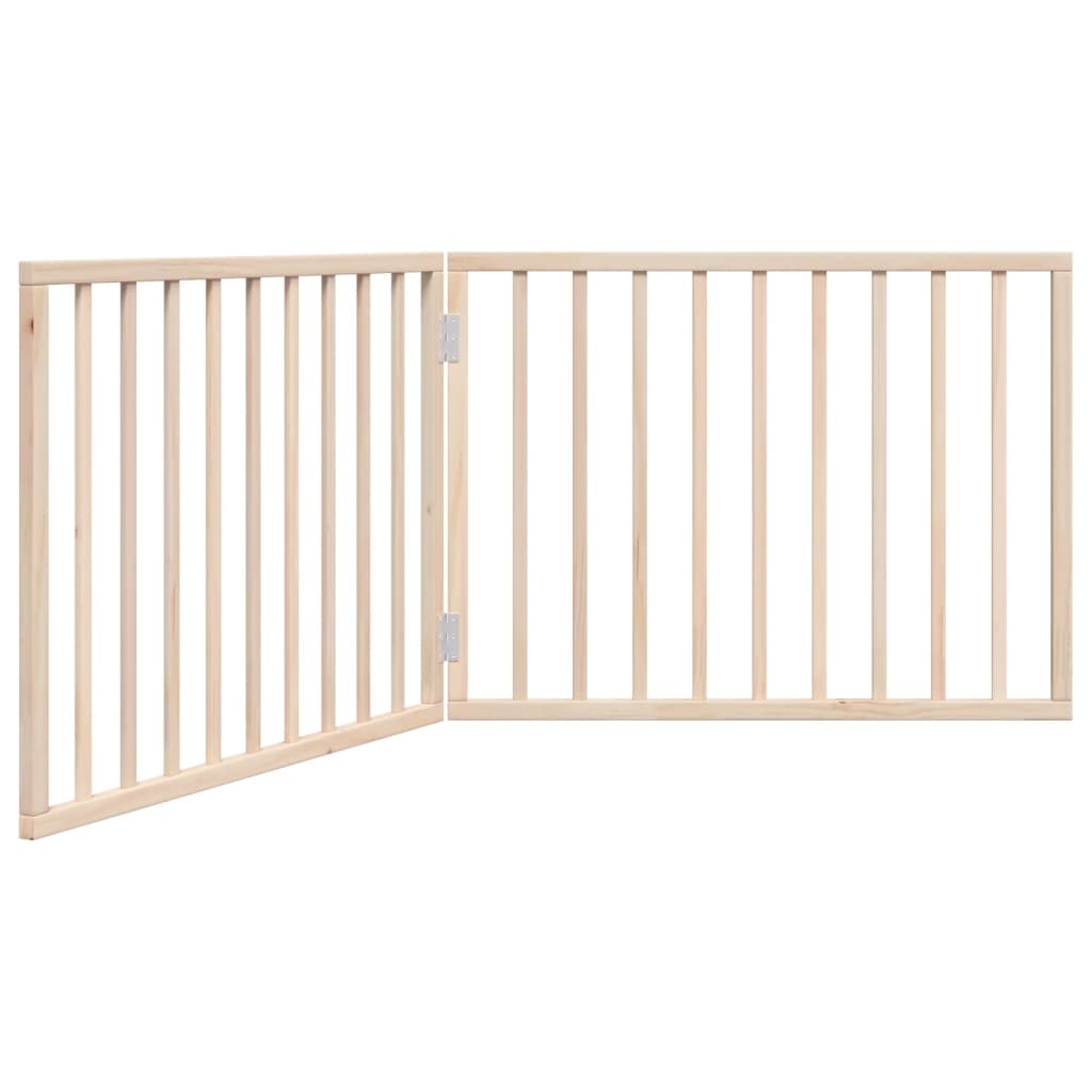 Cancelletto per cani pieghevole 2 pannelli 160 cm in legno di pioppo