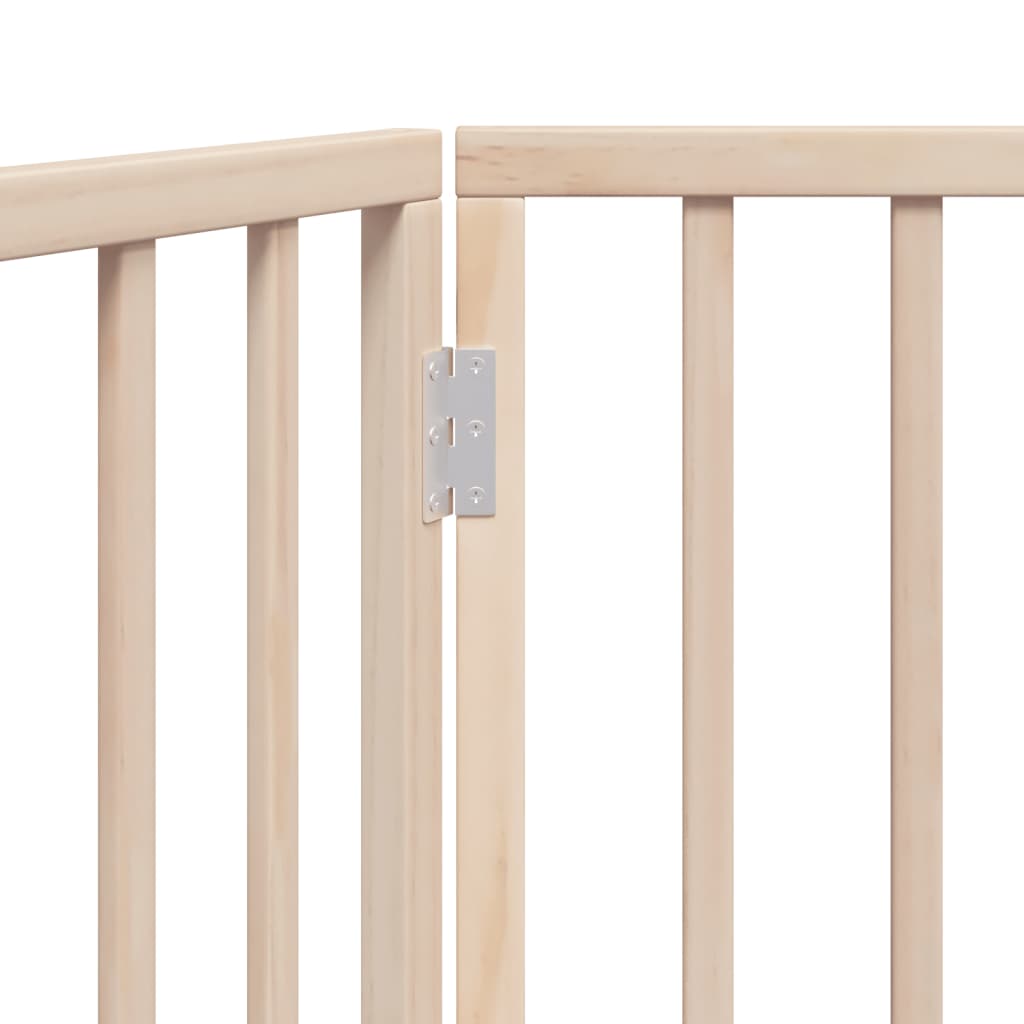 Cancelletto per cani pieghevole 2 pannelli 160 cm in legno di pioppo