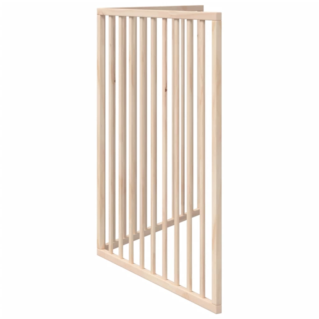 Cancelletto per cani pieghevole 2 pannelli 160 cm in legno di pioppo