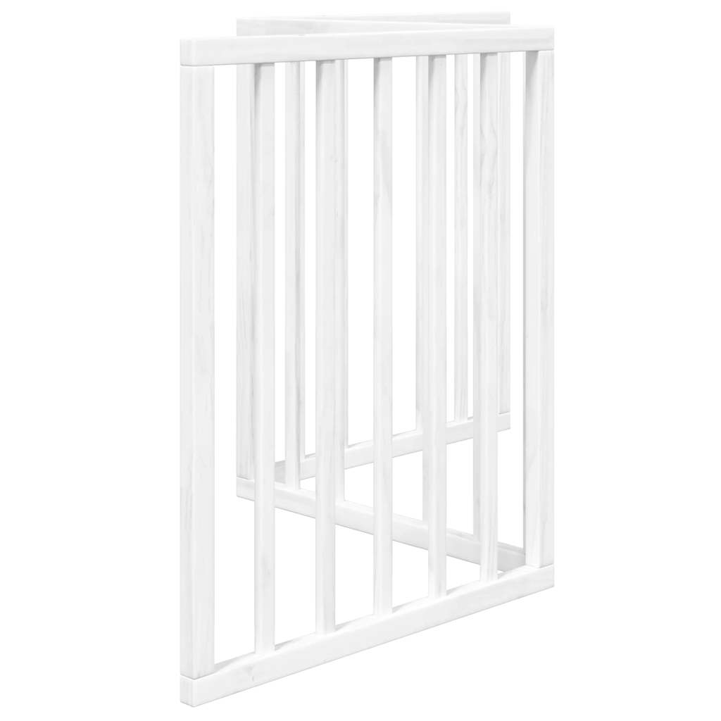 Cancello per Cani Pieghevole 3 Pannelli Bianco 150 cm Pioppo
