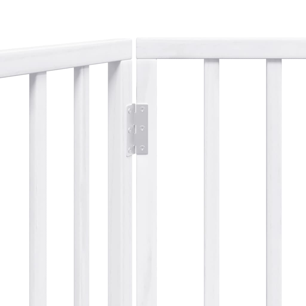Cancelletto per cani pieghevole a 3 pannelli bianco 150 cm in legno di pioppo