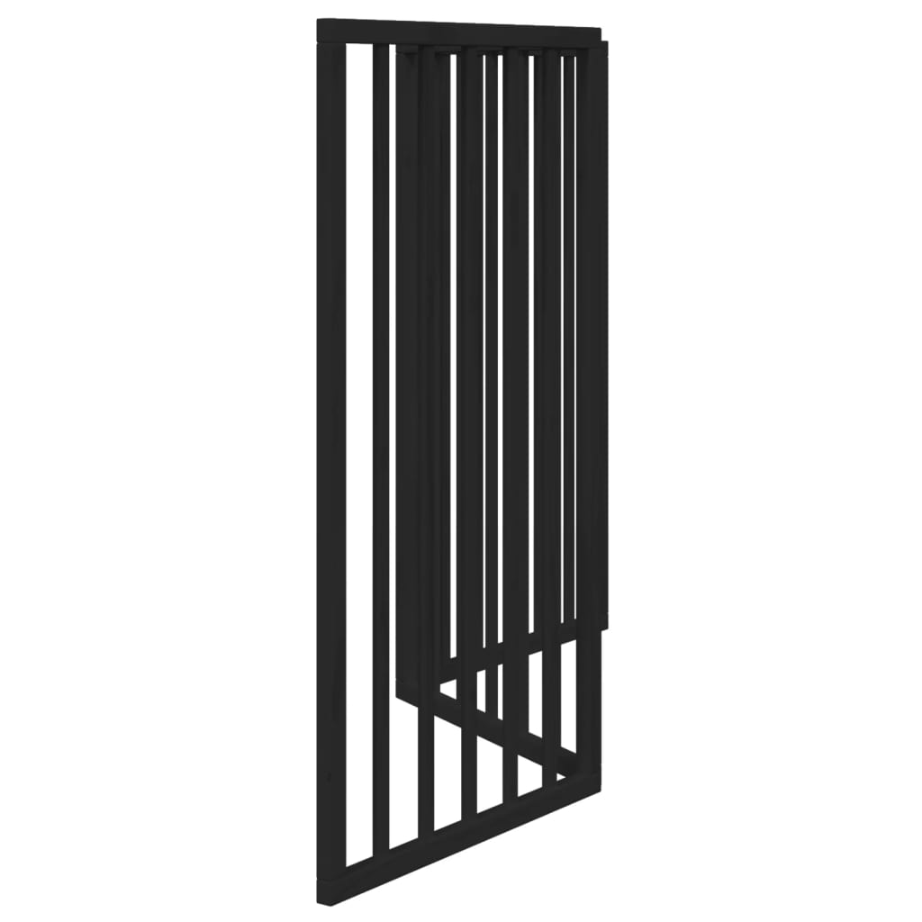 Cancello per Cani Pieghevole 3 Pannelli Nero 150cm Legno Pioppo