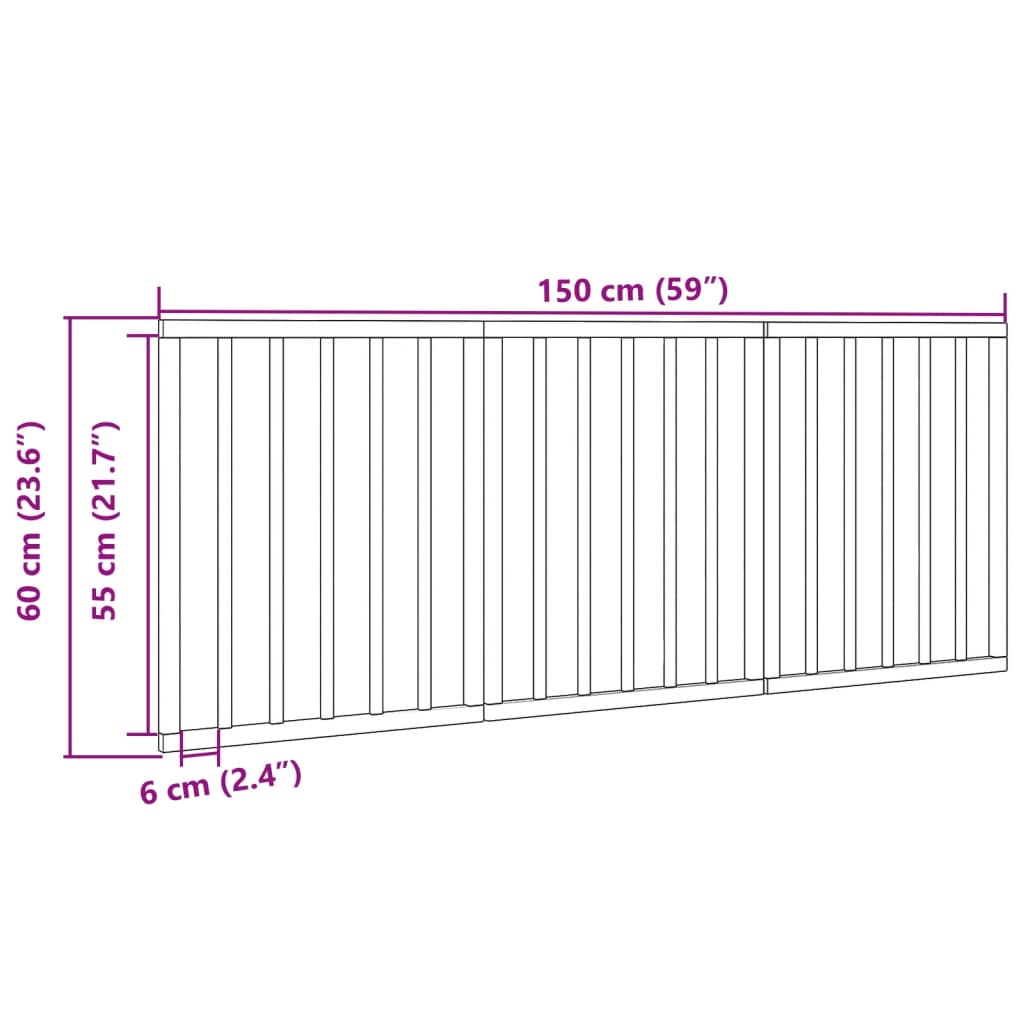 Cancello Cani Pieghevole 3 Pannelli Marrone 150cm Legno Pioppo