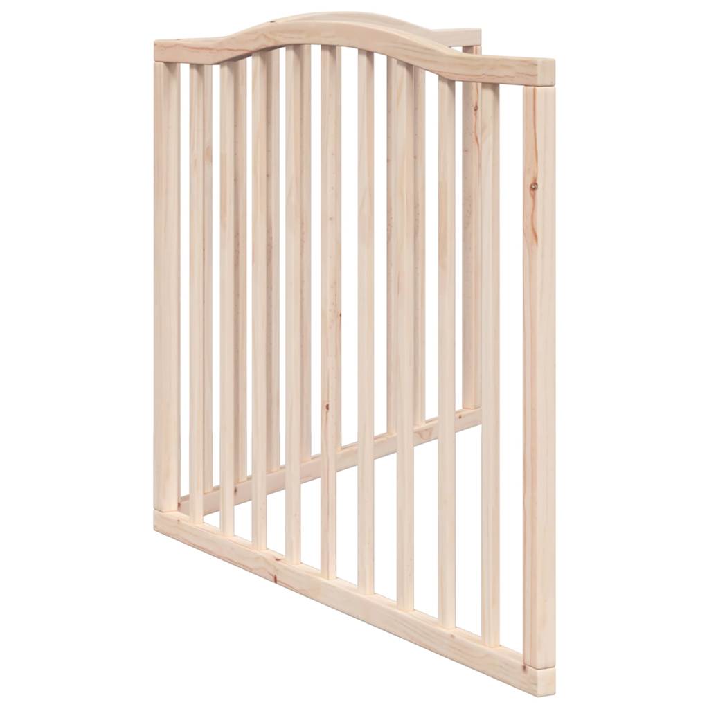 Cancello per Cani Pieghevole 2 Pannelli 160 cm Legno di Pioppo