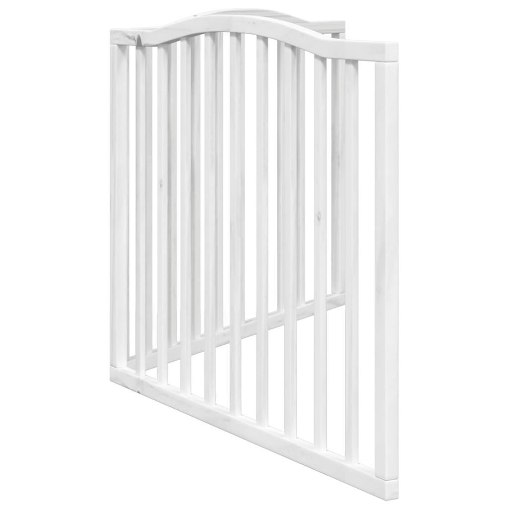 Cancello per Cani Pieghevole 2 Pannelli Bianco 160 cm Pioppo