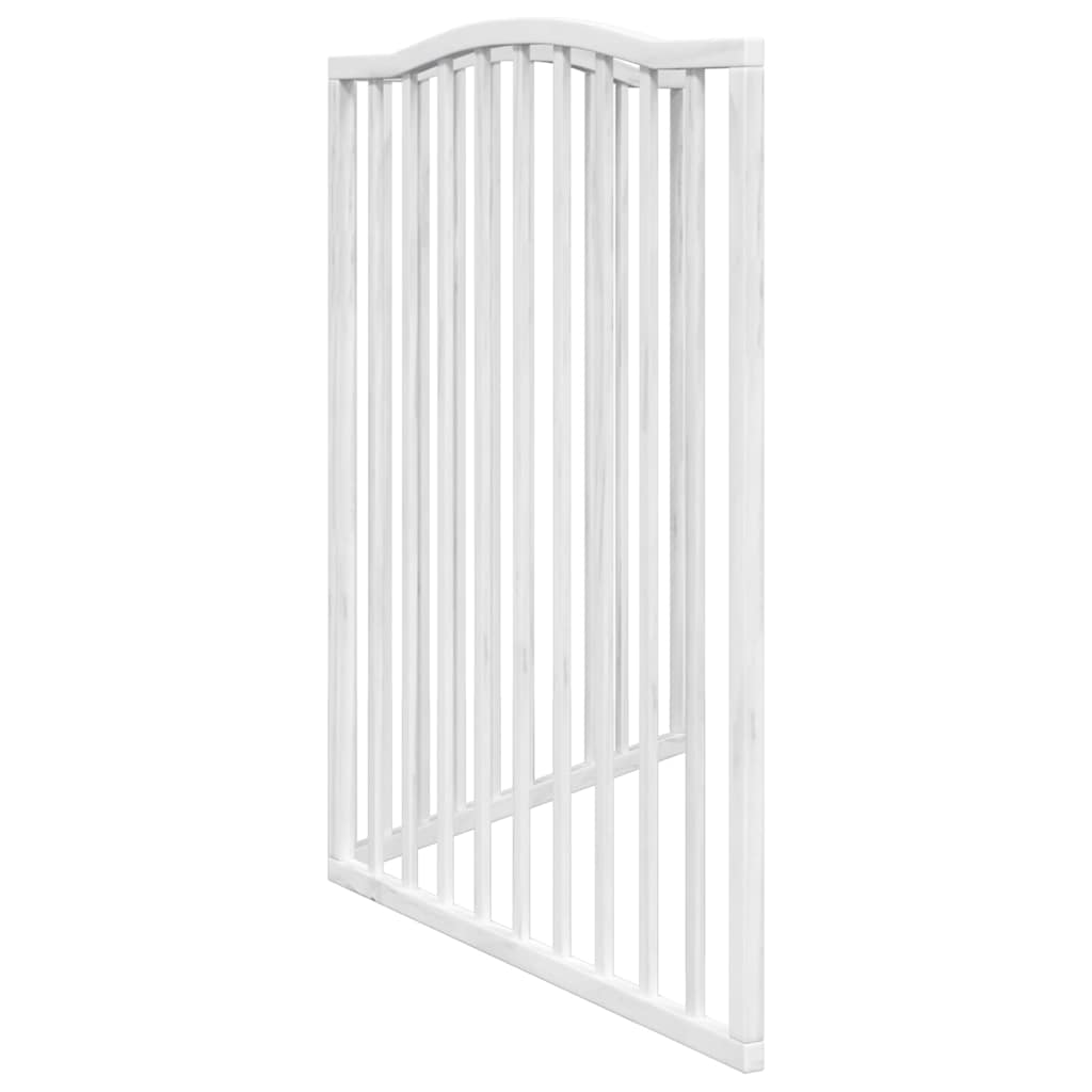 Cancello per Cani Pieghevole 2 Pannelli Bianco 160 cm Pioppo