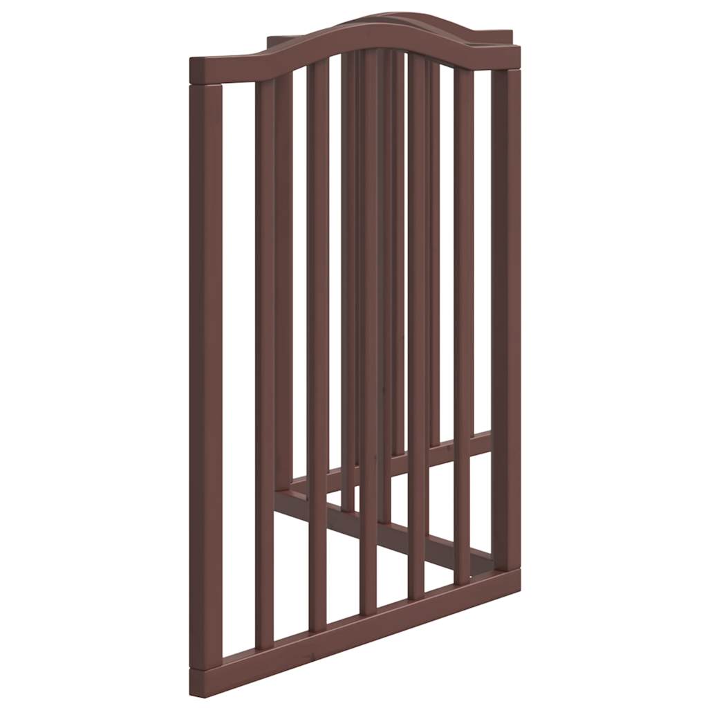 Cancello Cani Pieghevole 3 Pannelli Rovere Marrone 150cm Pioppo