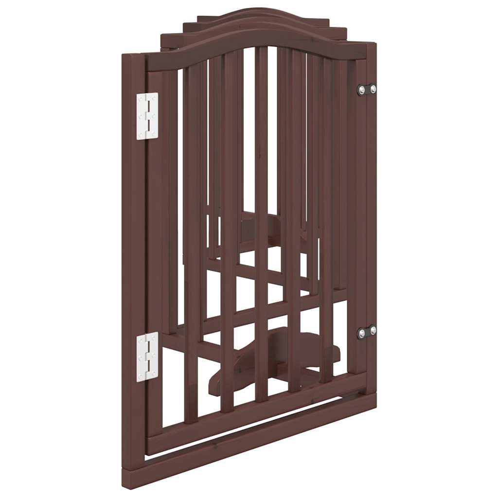 Cancello Cani Pieghevole Rovere Marrone 6 Pannelli 300cm Pioppo