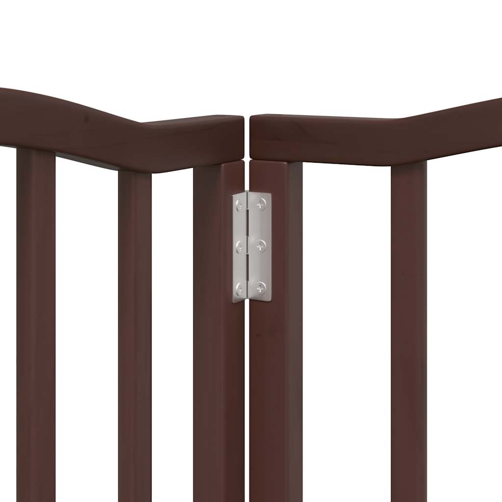 Cancello Cani Pieghevole Rovere Marrone 6 Pannelli 300cm Pioppo
