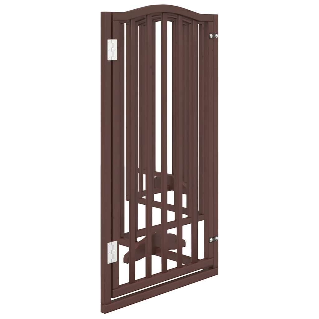 Cancello Cani Pieghevole Rovere Marrone 6 Pannelli 300cm Pioppo