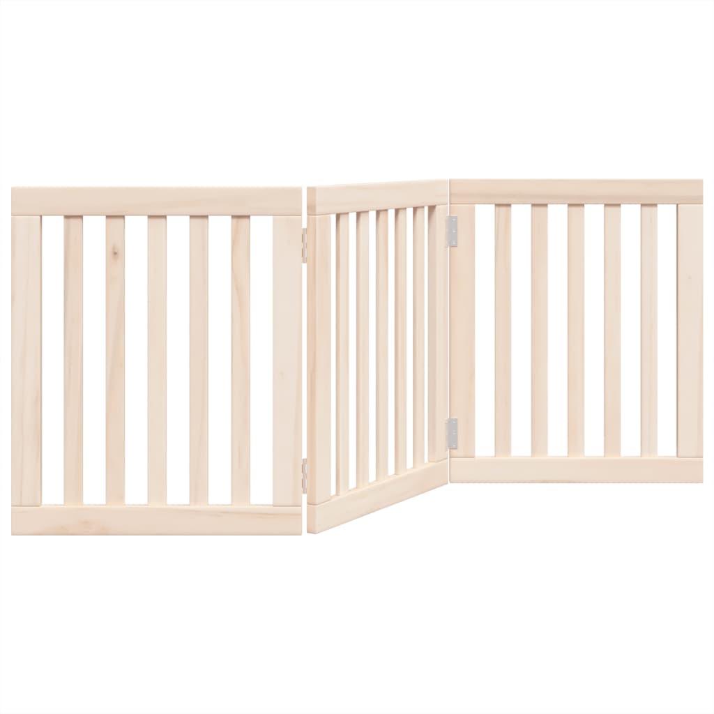 Cancelletto per cani pieghevole a 3 pannelli 150 cm in legno di pioppo