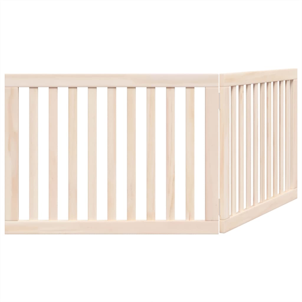 Cancelletto per cani pieghevole 2 pannelli 160 cm in legno di pioppo