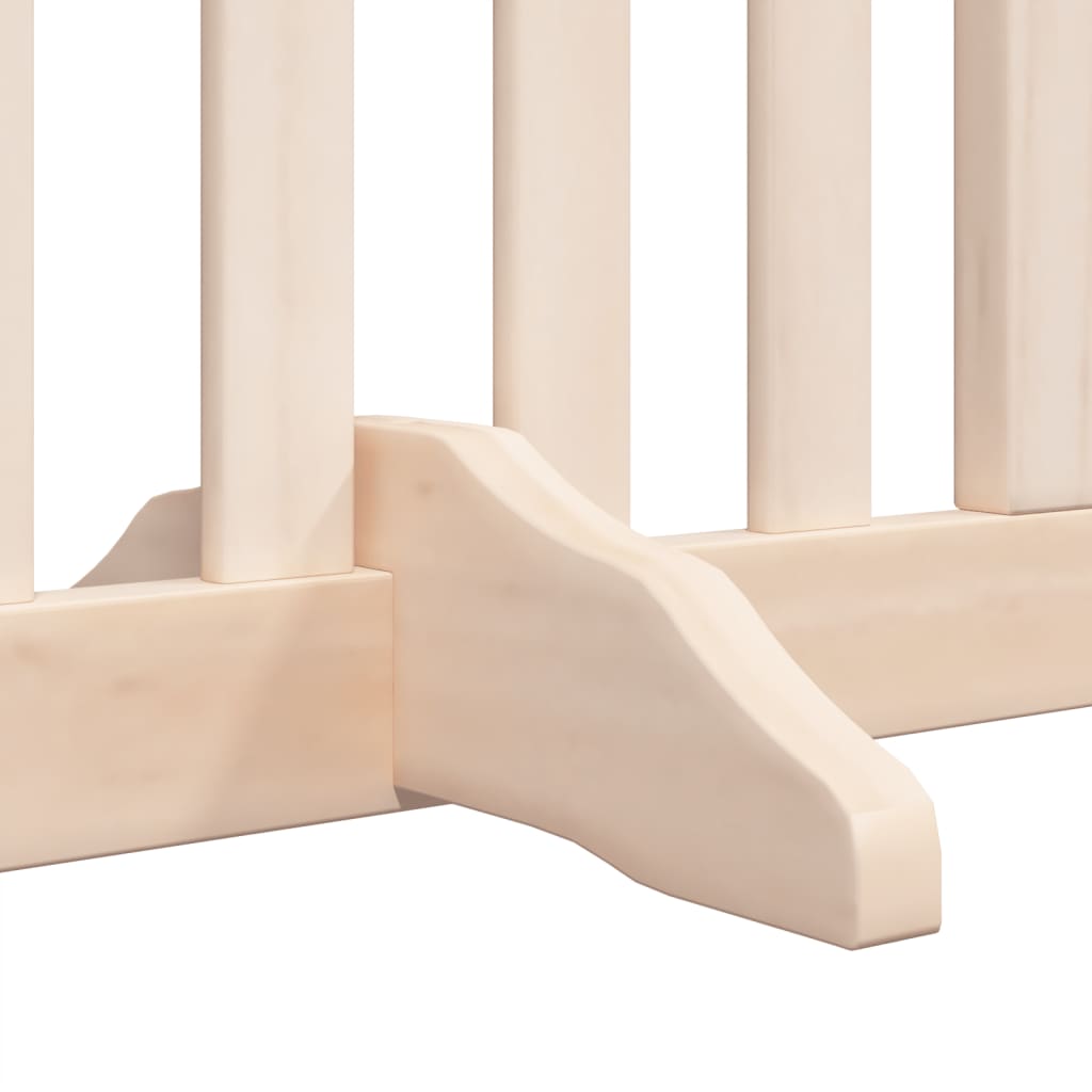 Cancelletto per cani con porta pieghevole 4 pannelli 320 cm in legno di pioppo