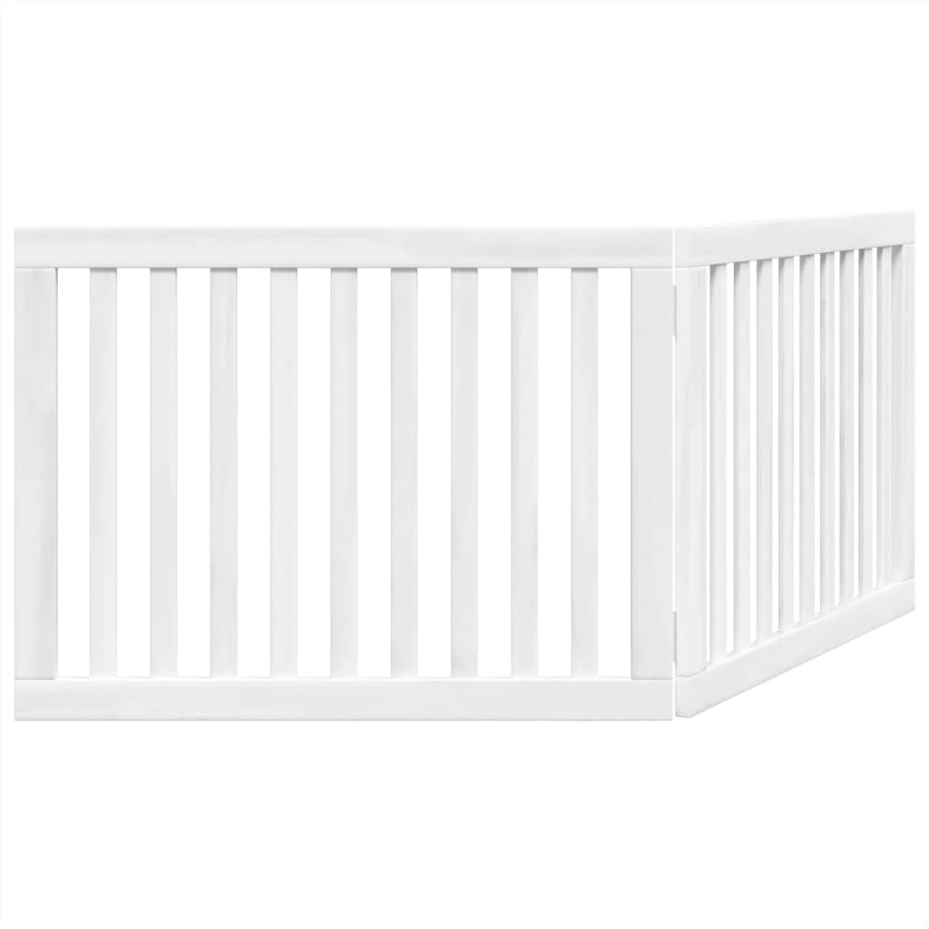 Cancello per Cani Pieghevole 2 Pannelli Bianco 160 cm Pioppo