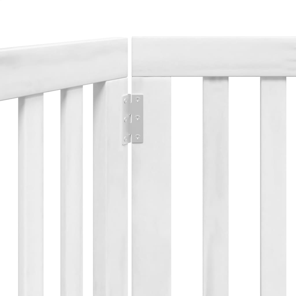 Cancello per Cani Pieghevole 2 Pannelli Bianco 160 cm Pioppo